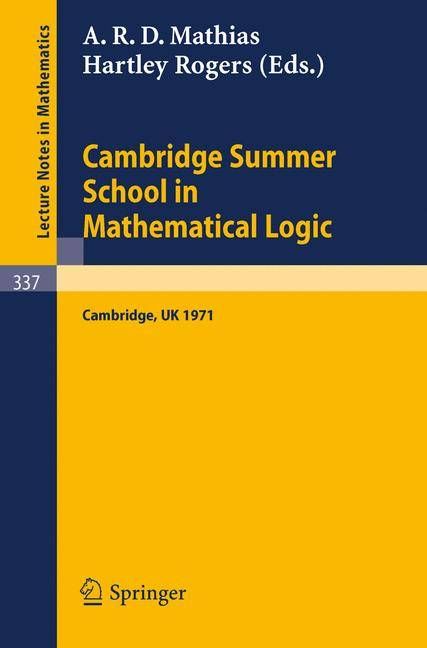 Cambridge Summer School in Mathematical Logic 9783540055693