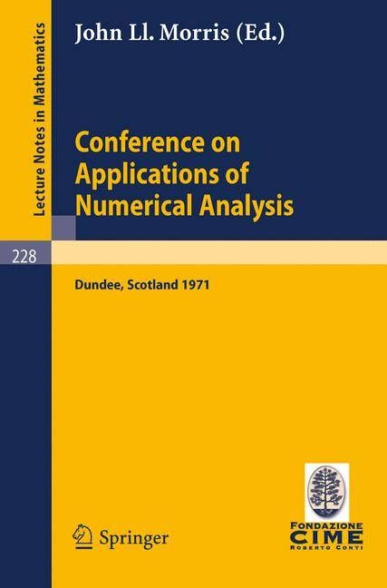 Conference on Applications of Numerical Analysis 9783540056560