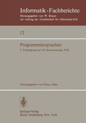 Programmiersprachen By K. Alber (editor) 9783540086802 (Paperback)