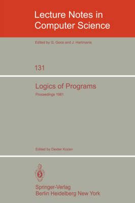 Logics of Programs By D. Kozen (editor) 9783540112129 (Paperback)