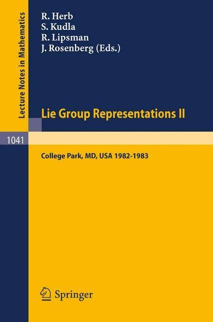 Lie Group Representations II 9783540127154 (Paperback)