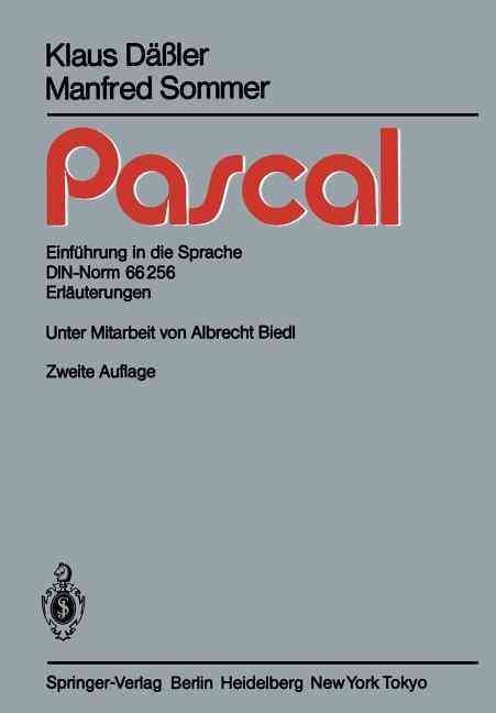 Pascal 9783540150671 (Paperback)