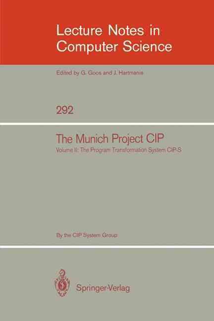 The Munich Project CIP 9783540151876 (Paperback)