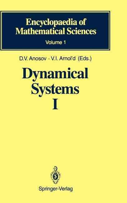 Dynamical Systems I : Ordinary Differential Equations and Smooth Dynamical Systems