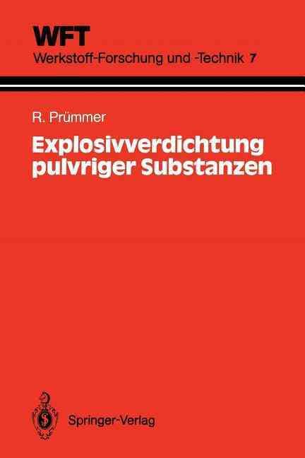 Explosivverdichtung Pulvriger Substanzen By Rolf Prümmer (Paperback)
