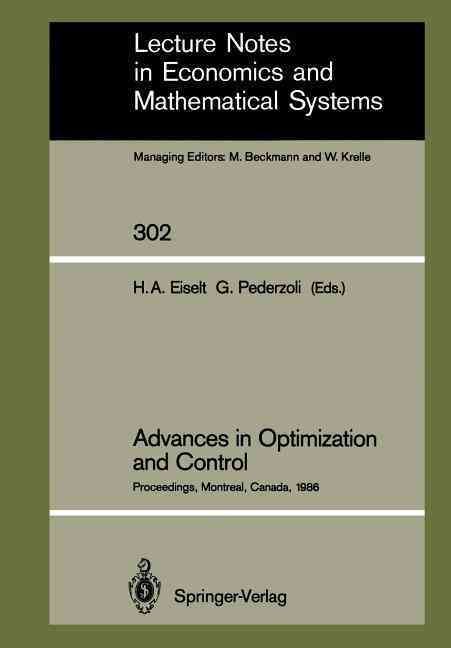 Advances in Optimization and Control 9783540189626 (Paperback)