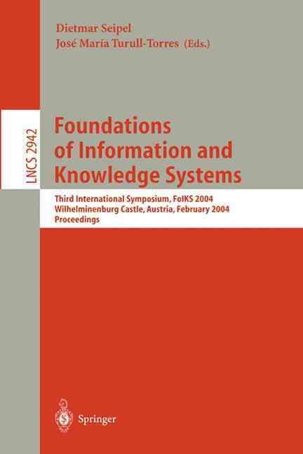 Foundations of Information and Knowledge Systems 9783540209652