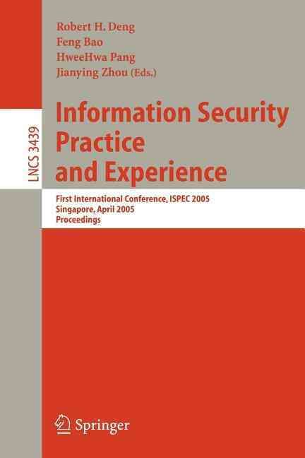 Information Security Practice and Experience Security and Cryptology