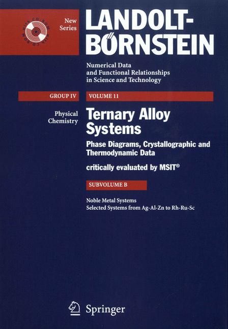 Noble Metal Systems. Selected Systems from Ag-Al-Zn to Rh-Ru-Sc. Physical Chemistry