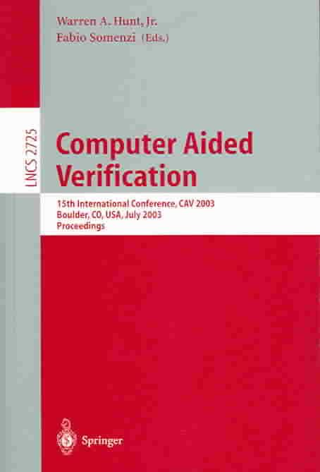 Computer Aided Verification 9783540405245 (Paperback)