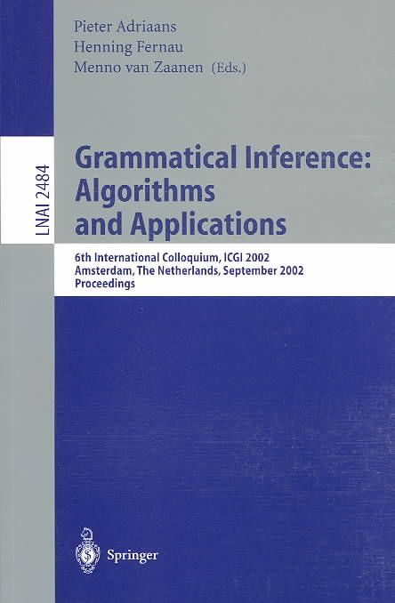 Grammatical Inference 9783540442394 (Paperback)