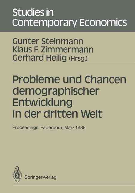 Probleme Und Chancen Demographischer Entwicklung in Der Dritten Welt