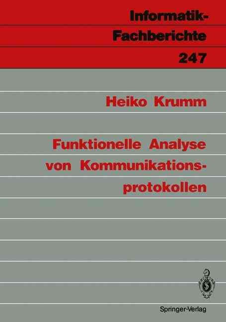 Funktionelle Analyse Von Kommunikationsprotokollen By Heiko Krumm