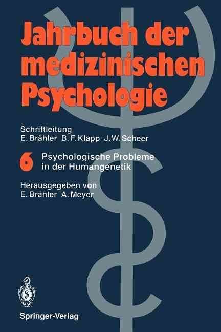 Psychologische Probleme in Der Humangenetik 9783540542070 (Paperback)