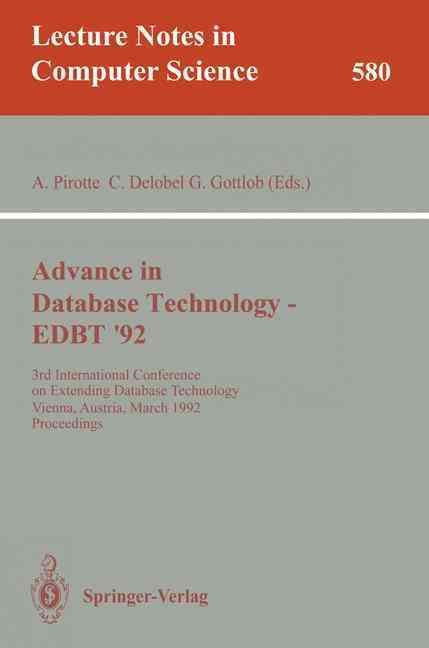 Advances in Database Technology - EDBT '92 9783540552703 (Paperback)