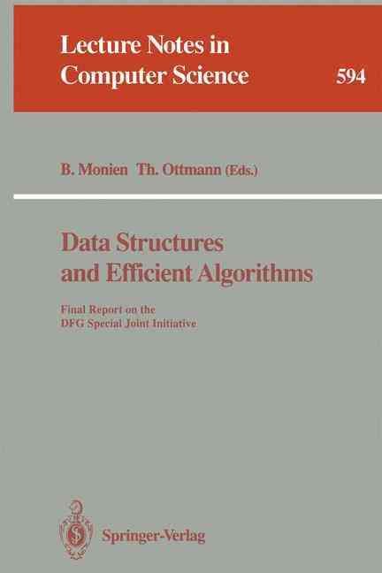 Data Structures and Efficient Algorithms 9783540554882 (Paperback)