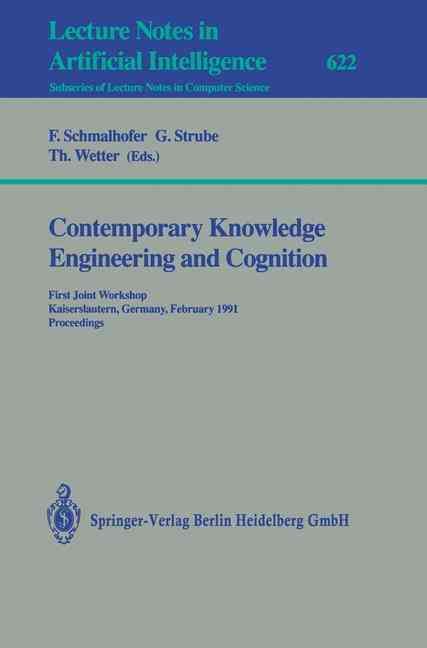 Contemporary Knowledge Engineering and Cognition Lecture Notes in Artificial Intelligence