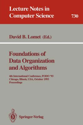 Foundations of Data Organization and Algorithms 9783540573012