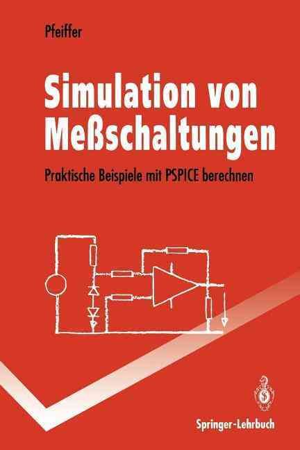 Simulation Von Meschaltungen By Wolfgang Pfeiffer 9783540574279