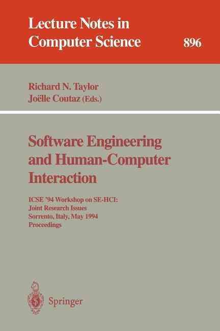Software Engineering and Human-Computer Interaction 9783540590088