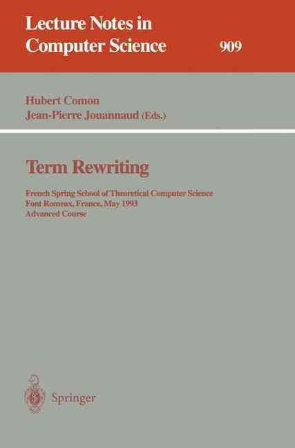 Term Rewriting 9783540593409 (Paperback)