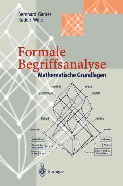 Formale Begriffsanalyse By Bernhard Ganter, Rudolf Wille 9783540608684