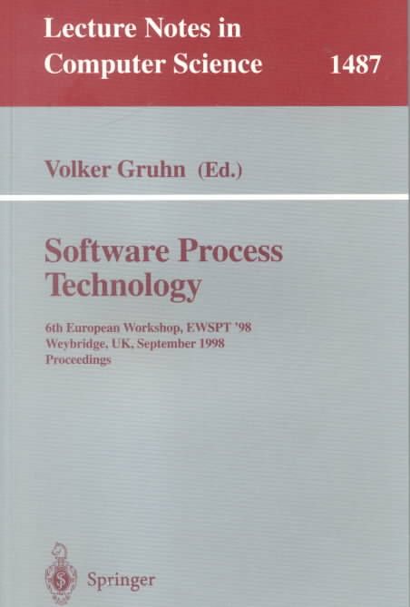 Software Process Technology By EWSPT '98 (Conference), Volker Gruhn