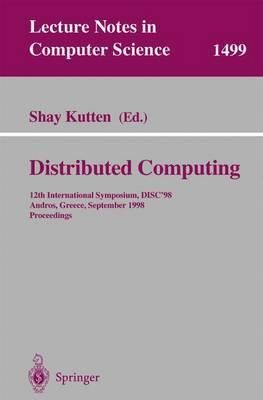 Distributed Computing By DISC '98 (Conference), Shay Kutten