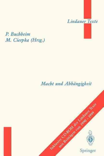 Macht Und Abhängigkeit By P. Buchheim (editor), M. Cierpka (editor)