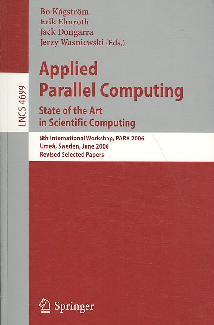 Applied Parallel Computing By PARA 2006, B. Kågström 9783540757542
