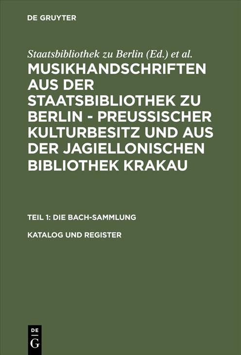 Katalog und Register By Staatsbibliothek Zu Berlin 9783598344329