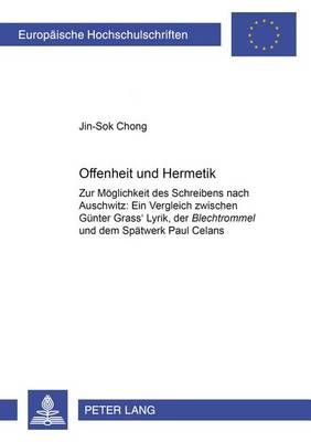 Offenheit Und Hermetik By Jin-Sok Chong 9783631389676 (Paperback)