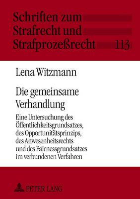Die gemeinsame Verhandlung By Lena Kraus 9783631639726 (Hardback)