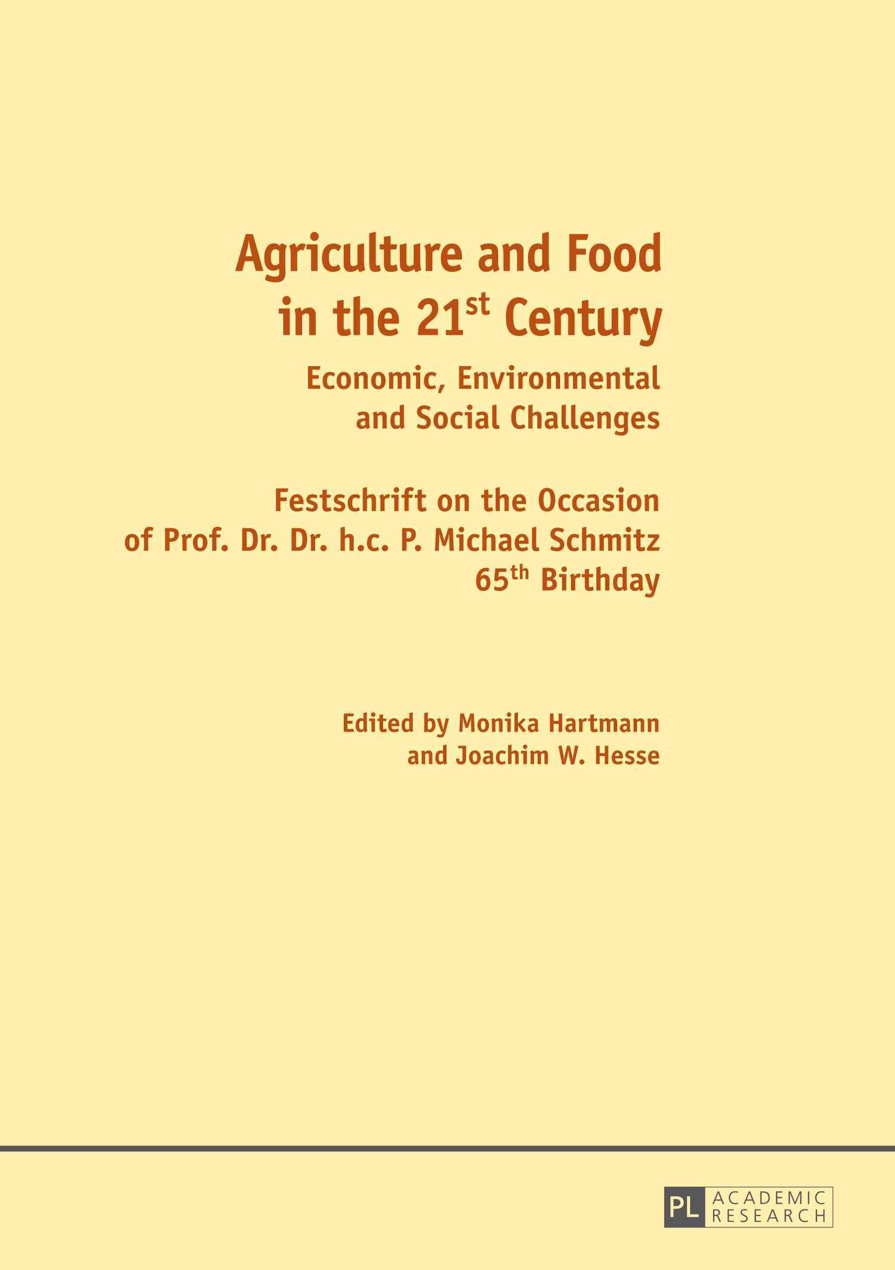 Agriculture and Food in the 21 st Century By Joachim Hesse (Hardback)