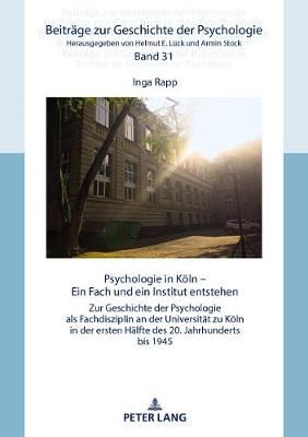 Psychologie in Koeln By Inga Rapp 9783631768785 (Hardback)