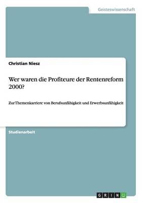 Wer Waren Die Profiteure Der Rentenreform 2000? By Christian Niesz
