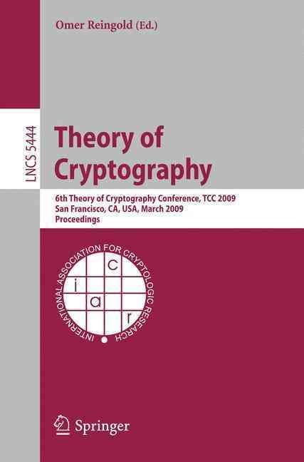 Theory of Cryptography 9783642004568 (Paperback)