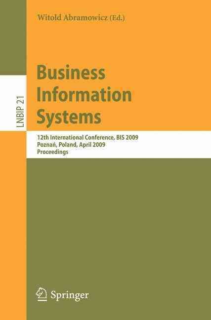 Business Information Systems By Witold Abramowicz (editor) (Paperback)