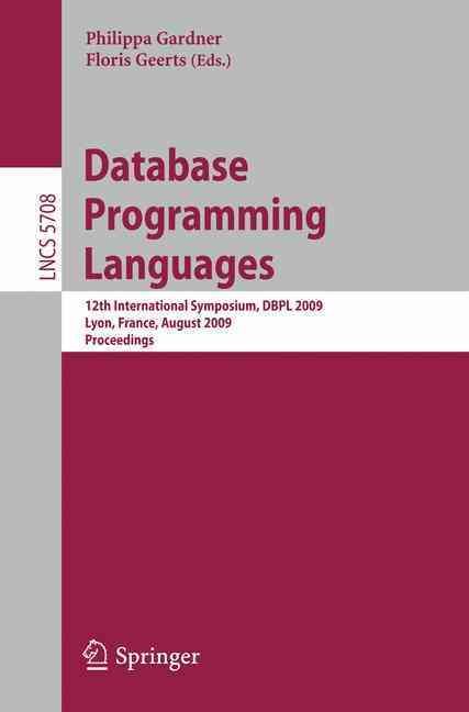 Database Programming Languages 9783642037924 (Paperback)