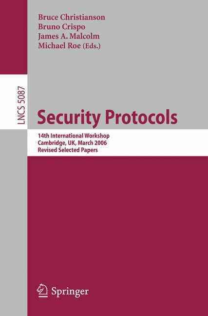 Security Protocols 9783642049033 (Paperback)