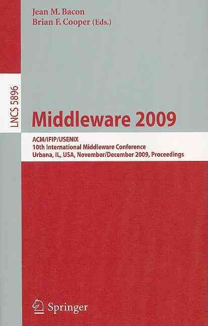 Middleware 2009 Programming and Software Engineering 9783642104442