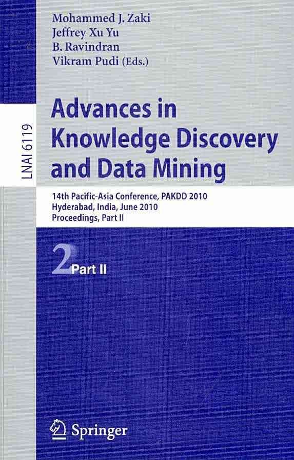 Advances in Knowledge Discovery and Data Mining, Part II Lecture Notes in Artificial Intelligence