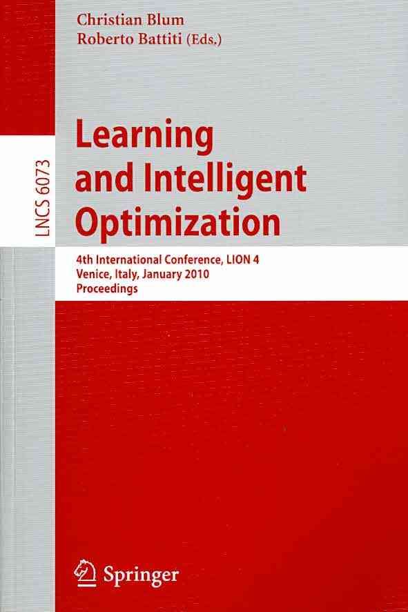 Learning and Intelligent Optimization By Christian Blum 9783642137990