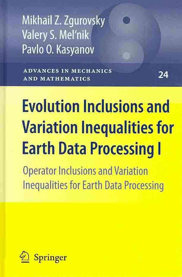 Evolution Inclusions and Variation Inequalities for Earth Data Processing