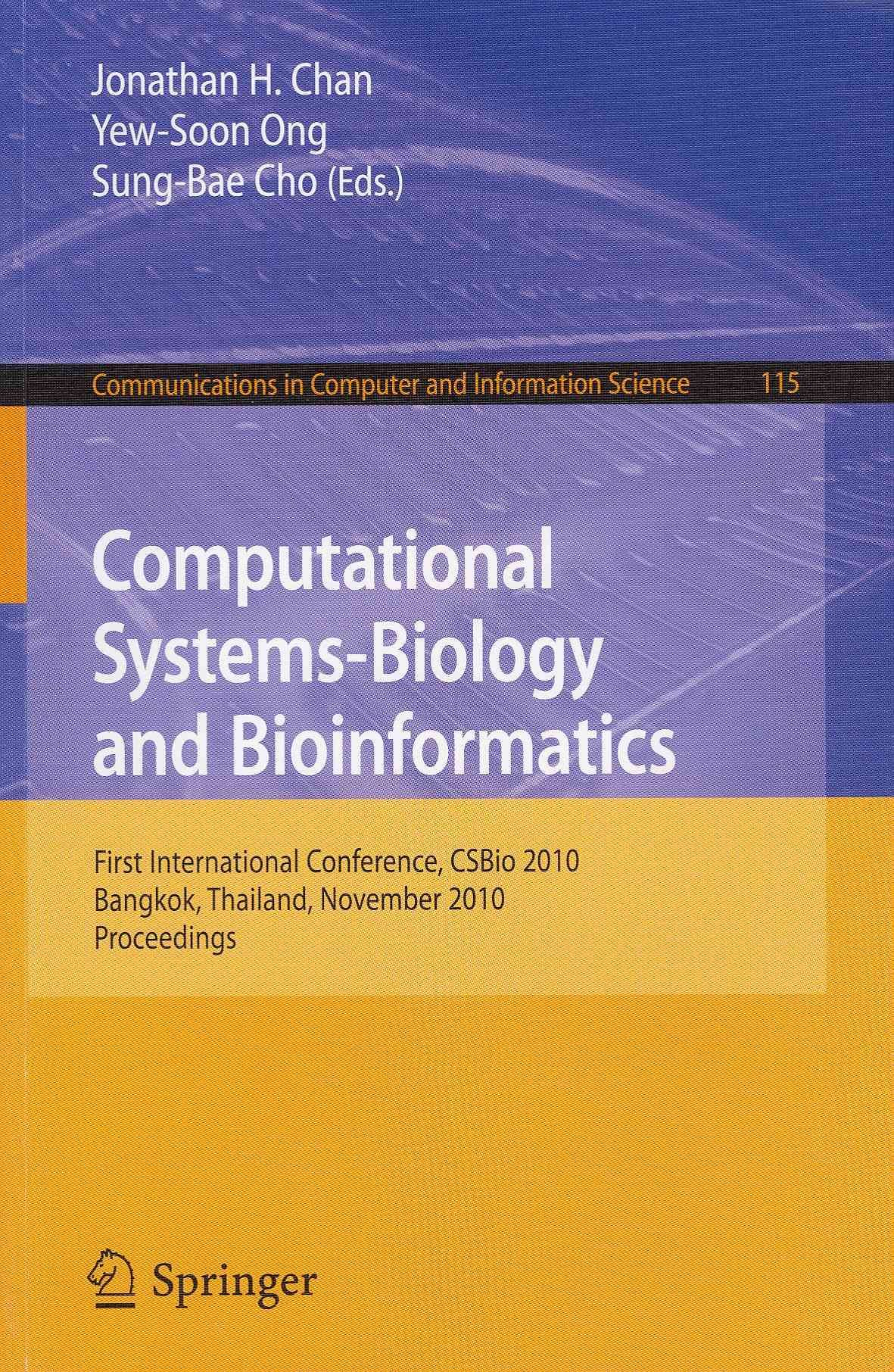 Computational Systems-Biology and Bioinformatics 9783642167492