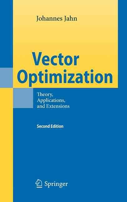 Vector Optimization By Johannes Jahn 9783642170041 (Hardback)