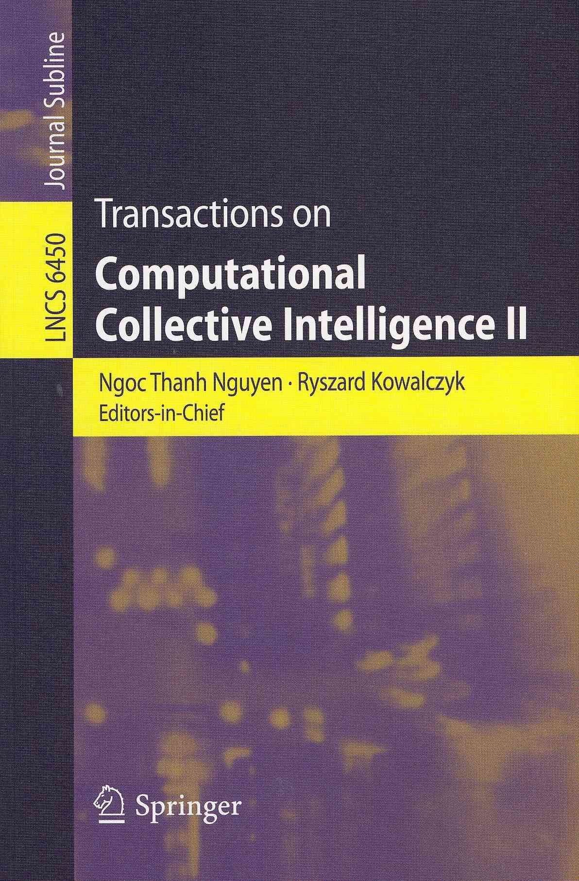 Transactions on Computational Collective Intelligence II. Transactions on Computational Collective Intelligence