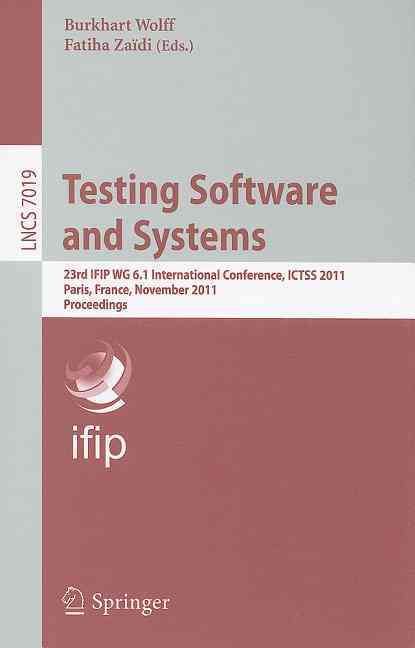 Testing Software and Systems 9783642245794 (Paperback)