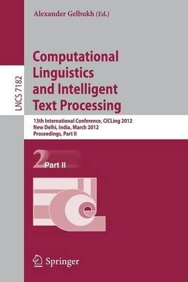 Computational Linguistics and Intelligent Text Processing Theoretical Computer Science and General Issues