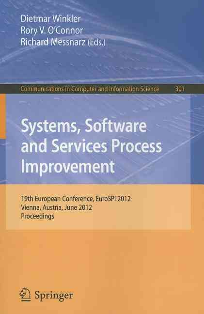 Systems, Software and Services Process Improvement 9783642311987